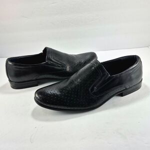 LASOCKI SMART Men's Black Perforated Leather Loafers Size 8
